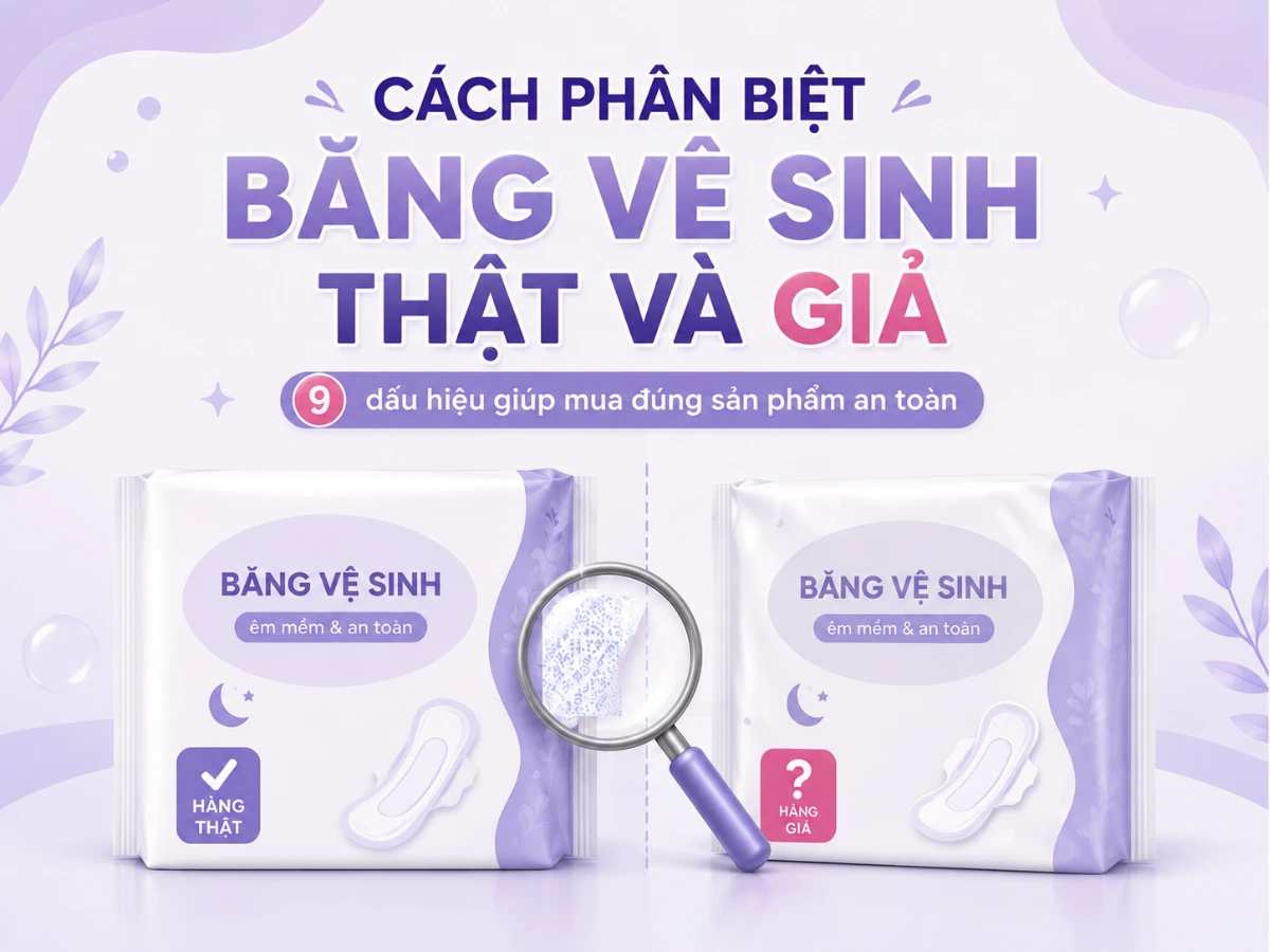 Cách phân biệt băng vệ sinh thật và giả